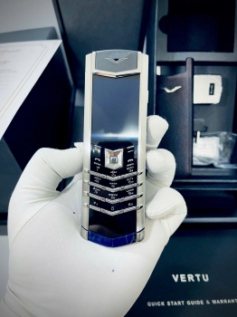 Vertu Signature S Steel Blue Aligator
